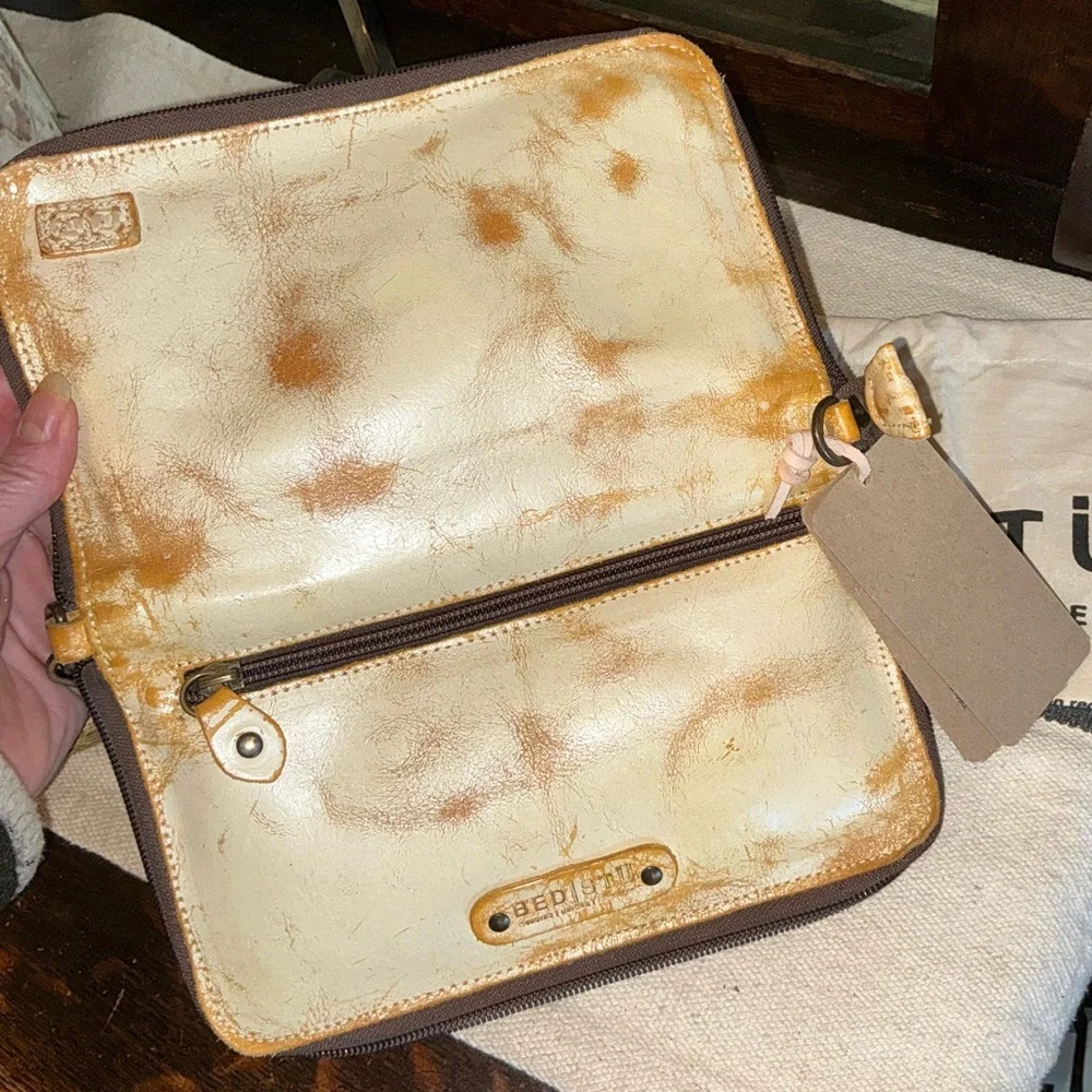 NWT Bed Stu TEMPLETON II Tang Nectar Delux Crossbody Wallet Clutch Retail $185 - Picture 12 of 14